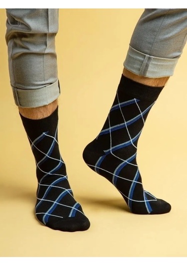 Nosko 5 Çift Uzun Yırtmaçlı Çoraplar 29425142 Mavi