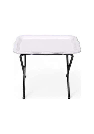 İronika Çantalı Katlanabilir Balıkçı Seti Sırtlı Piknik Balkon Kamp Taburesi Sehpa Seti - Mavi Gri