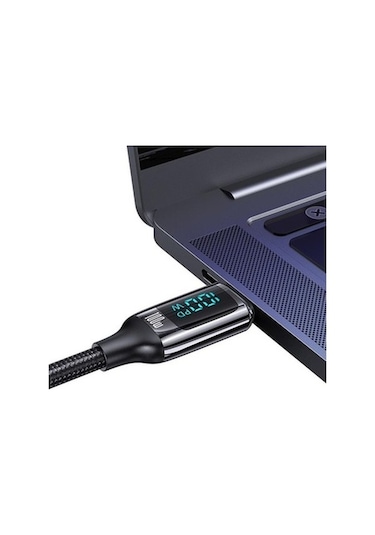 Novahub Usams Us-sj546 Dijital Çipli Örgülü 1.2m 100w Pd Type-c Hızlı Şarj Kablo