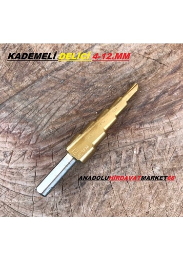 Kademeli Uç 4-12 MM Çelik Metal Delici Uç Ahşap Delme Ucu