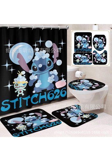 Ximistore9 Kartlı Desenli Duş Perdesi - Polyester, Su Geçirmez, Kalıp Öfke Dirençli, 350g, Tam Set - Banyo Islak-kuru Ayrımı Diğer