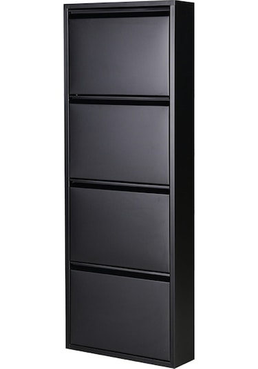 Kaser Metal Metal Ayakkabılık Siyah 4'Lü Siyah