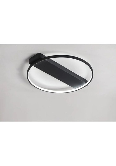 Yeniada / Plafonyer Avize / 50 Cm / 3 Renkli Işık / Antrasit Gövd Antrasit