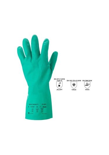 Ansell Ansell Alphatec Solvex 676 Eldiven, 9 Beden, Nitril 318484304