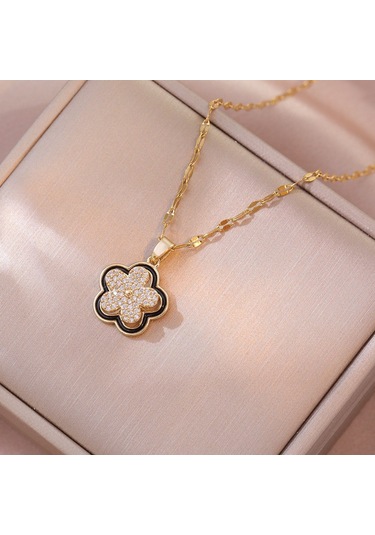 Bayan Kolye: Moda Estetiği Titanyum Çelik Kolye No.107 Çok REnkli