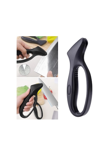 Zmc Bilişim Kolay Tutuş Saplı Paslanmaz Çelik Manuel Bıçak Bileme Aleti Çok Renkli