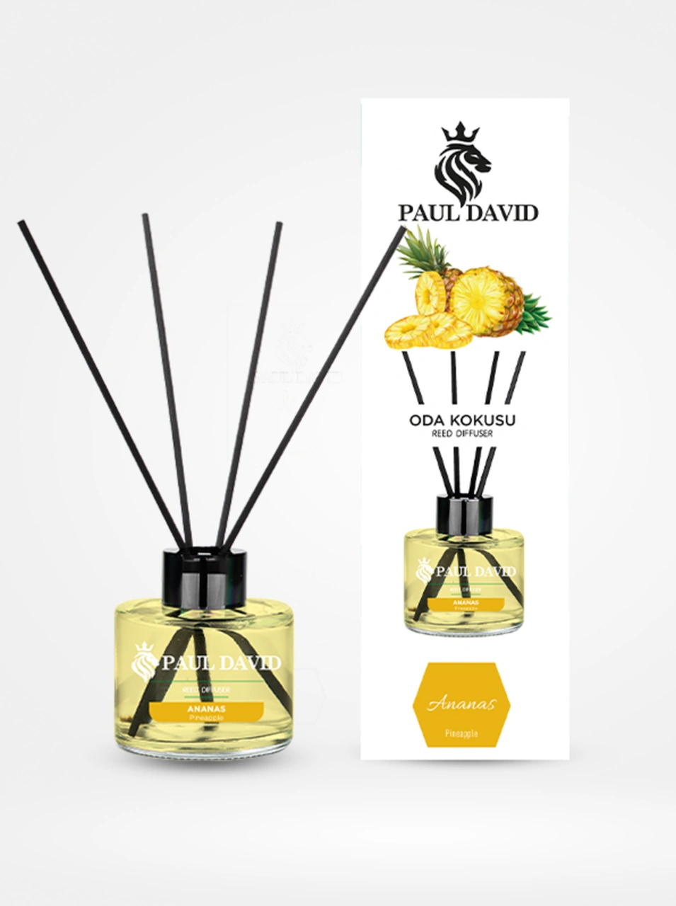 Ananas Yüksek Koku Yayılımlı Dekoratif Bambu Çubuklu Oda Kokusu 145 Ml Amber