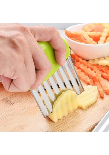 Paslanmaz Çelik Patates Dilimleyici, Meyve Ve Sebzeler İçin Uygun, 4 Adet, Çok Renkli Diğer