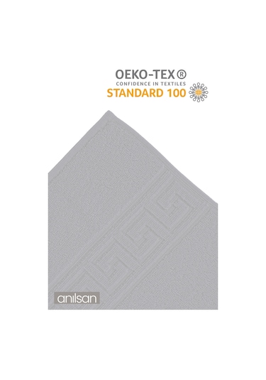 4'lü Gri Greek El Havlusu - 50x90 Cm Gri