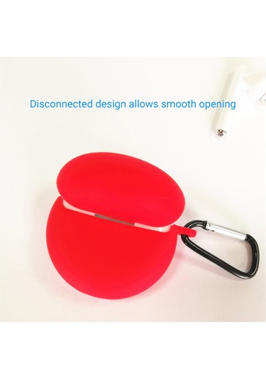 Xiyyadms Huaweı Freebuds3 İçin Kırılmaya Dayanıklı Silikon Kılıf - Kablosuz Şarj Desteği Ve Kayıp Engelleme Zinciri, Kırmızı Diğer