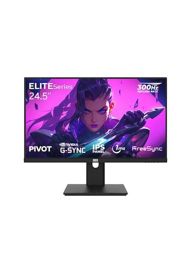Dragos EliteSeries E245FHD300 24.5" 1 MS 300 Hz FreeSync G-Sync IPS Pivot Oyuncu Monitörü