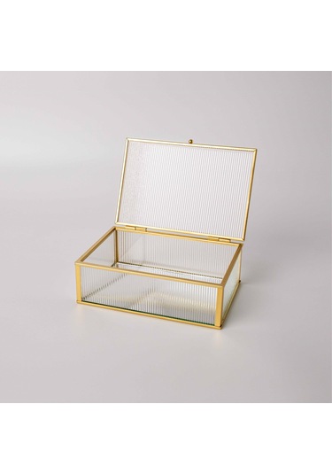 Linens Laveta 18x13x6 Cm Dekoratif Kutu Gold