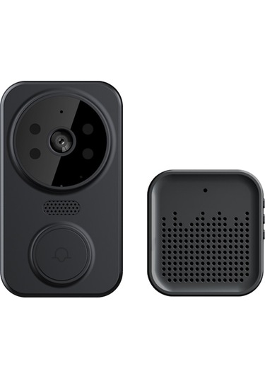 S3 Akıllı Görüntülü Kapı Çanı - Kablosuz Hd Kamera, İki Yönlü Ses, Gece Görüşü, Wifi İle Konuşma, Ev/gayrimenkul Güvenliği Siyah