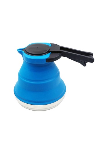 Mutfak Katlanabilir Silikon Su Kahve Demlik Gök Mavisi