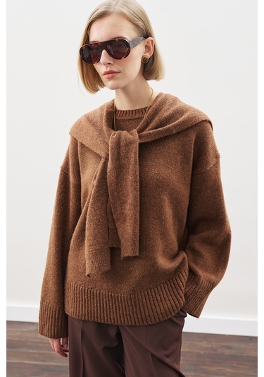 Chunky Oversıze Kazak Sıcak Kahve Sıcak Kahve