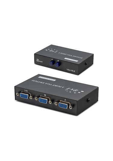 Hadron Hdx1280 4326 Swıtch Vga 2 Giriş 1 Çıkış 54 Mhz Düğmeli Ge