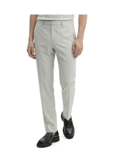 Düz Kumaş Slim Fit Klasik Erkek Pantolon Rafael Açık Gri