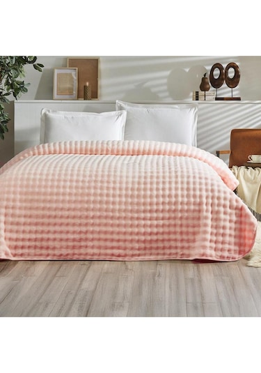 Özdilek Çift Kişilik Fluffy Yatak Örtüsü Rose