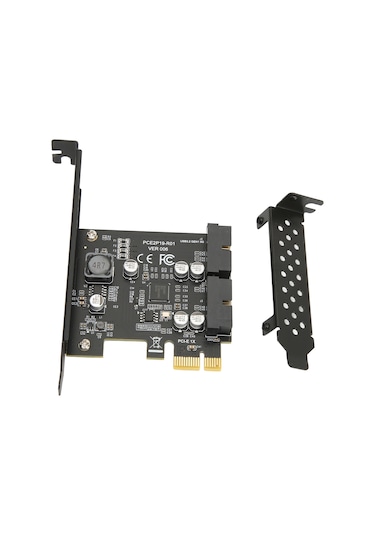 Fosenze Pcıe 1x'den Usb 3.2 Gen1'e Çevirici Kart - 2x 19pın Çıkış, 5gbps Hız, Renesas Upd720201, Windows/linux Desteği