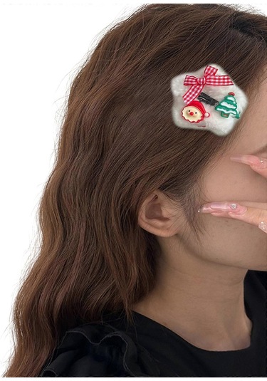 Tatlı Kızlar İçin Noel Yıldız Şeklinde Saç Tokası Sevimli Tatlı S Diğer