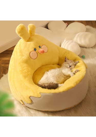 Homyl Tavuk Sarılma Yuva Yuvalama Karikatür Kedi Yavru Sarı