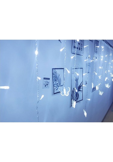 Soulader Noel Ağacı Süs Işıkları Dekoratif Led Perde Işığı Sihirli Orman Temalı Parti Dekorasyonu Beyaz