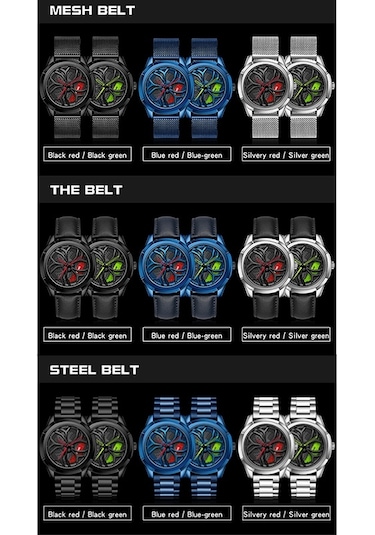 Sones Olevs 9967 Erkek Yıldızlı Gökyüzü Yüzlü Elmas Çerçeveli Kuvars Saat Siyah Çelik Kayış