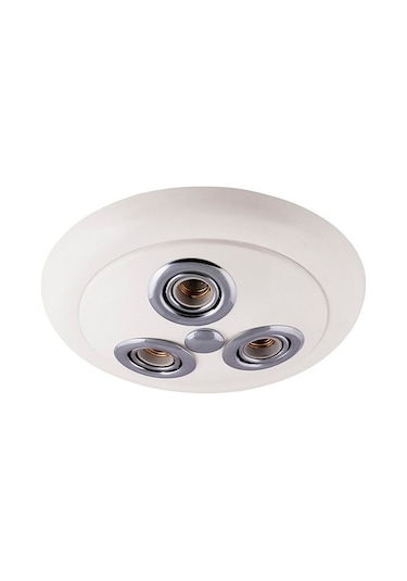 3 Lü Manda Gözü Sıva Üstü Spot Armatür Beyaz