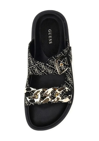 Guess Kadın Siyah Fatema 4g Logolu Terlik Siyah