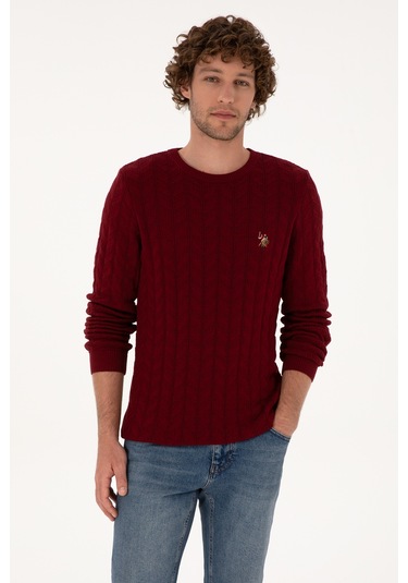 U.s. Polo Assn. Erkek Bordo Kazak /triko 50307836-vr014 Bordo