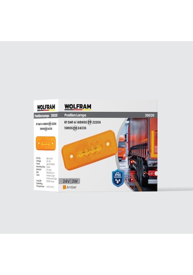 Side Marker Yan Pozisyon Lambası Amber Renk Led 24v 2w E9-r10 Belgeli