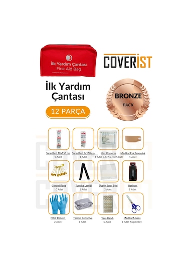 Üçgen Trafik Ve İlk Yardım Seti - Muayene Uyumlu 1 Kg Araç Yangın Tüpü - 2 Adet Reflektör - Bronze Pack