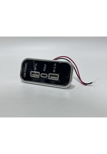 Type-c Usb 3 Portlu Araç Şarj Soketi Adaptörü 12v-24v