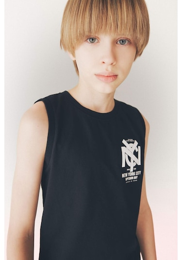 DeFacto Erkek Çocuk Bisiklet Yaka Baskılı Atlet E0192A825HSBK81