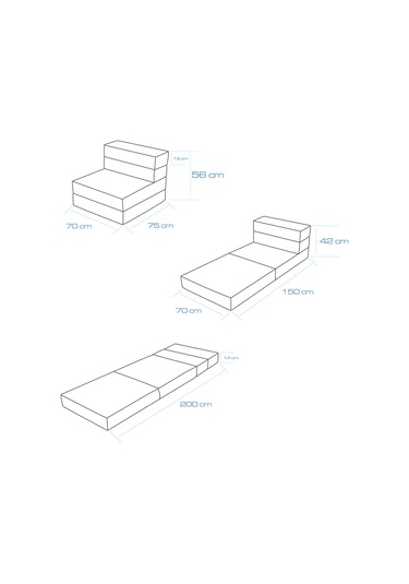 Valeria Katlanır Yatak Olabilen Koltuk Tek Kişilik Bej