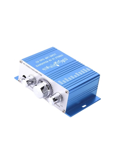 Vkemall Mavi Araba Güçlendirici, 2x20w Rms, 4 Ses Modu, Usb/mp3/fm/sd/dvd Desteği, Alüminyum Kasa