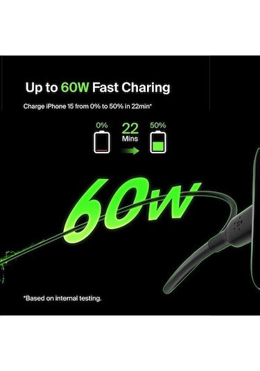 Belkin Cab003bt2mbk Boostcharge Usb-c To Usb-c 2m Şarj Kablosu - Siyah