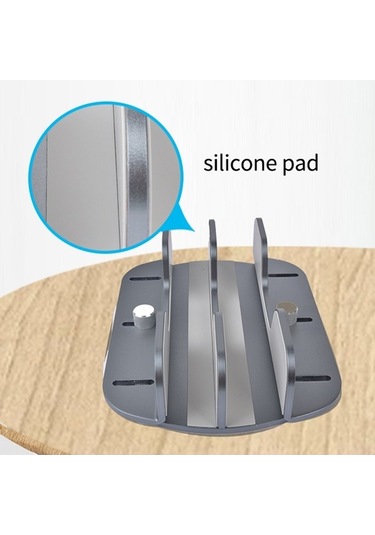 Ebitda Z34a Büyük Boy Çift Yuvalı Alüminyum Dizüstü Standı - Gümüş