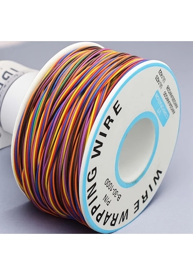 Topshop1 1 Adet 8 Renk Elektronik Lehimli Bakır Tel Devre Kartı Havacılık Kablosu 200 Metre Diğer