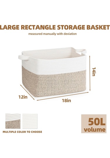 50l Dokuma Ev Saklama Kabı, 18 X 14 X 12 İnç 2