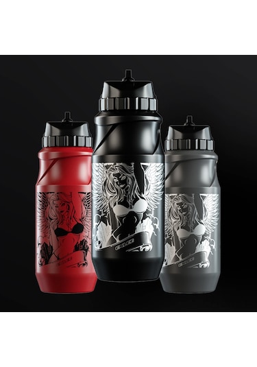 Youmex Spor Su Şişesi 650ml - Bisiklet, Yürüyüş, Kamp İçin - Pp+pe+pc Malzeme - Siyah-renkli - Isı Dayanıklı Siyah