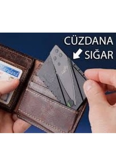 Kart Çakı Kart Bıçak Cüzdan Çakı Siyah