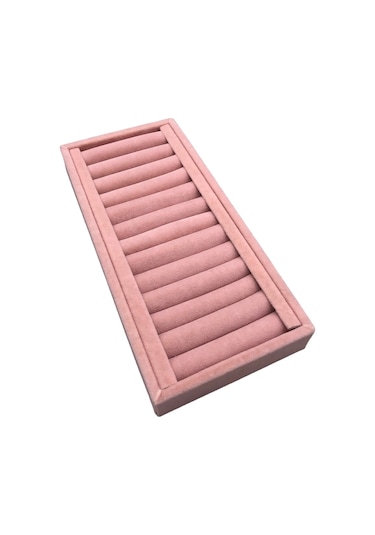 Yerli Üretim Süet Kumaş Pembe Renk Kelepçe-bileklik Standı Pembe
