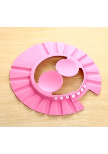 Bebek Banyo Şapkası Düğmeli Kulaklıklı Pembe Çok Renkli