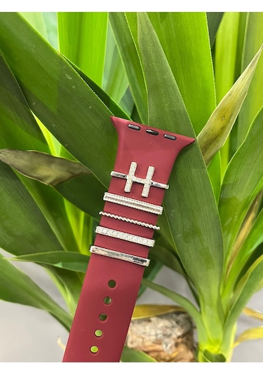 Apple Uyumlu Watch    Kordon Aksesuarı Charm Set H Harfi