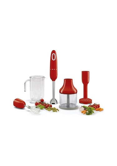 Smeg HBF02RDEU Retro 700 W Blender Seti