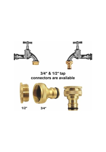 2'li Pirinç Bahçe Hortumu Musluk Bağlantısı, 1/2 Ve 3/4 Dişi Diğer