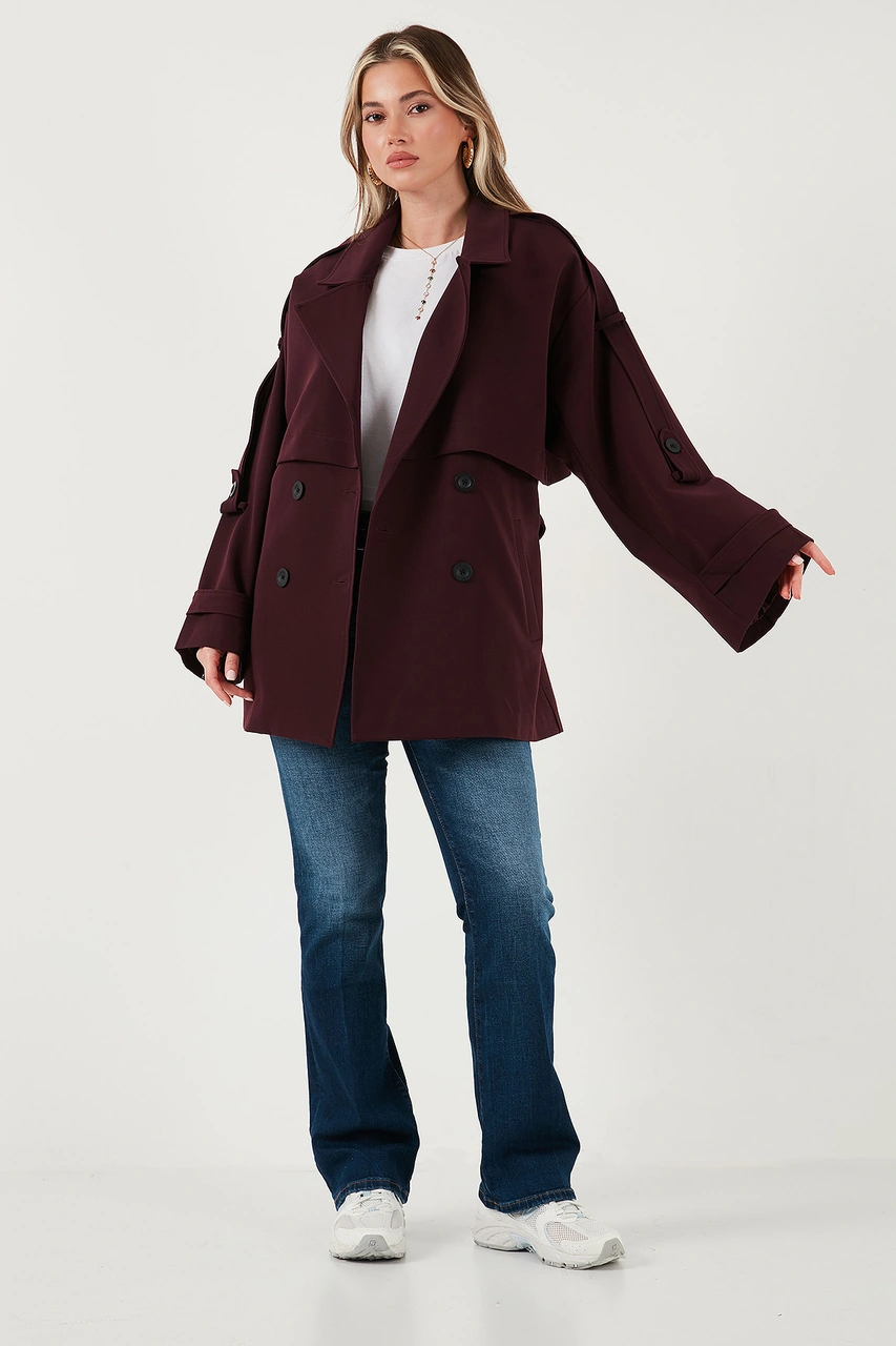 Lela Bayan Trençkot 6839580 Mürdüm Mürdüm