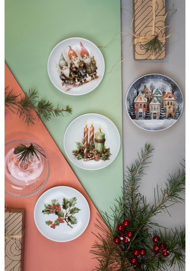 Kütahya Porselen Festive 4 Parça 10 Cm Tabak