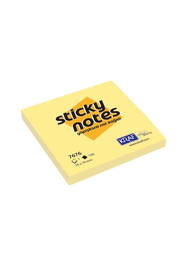 Kraf Yapışkanlı Not Kağıdı 76X76 Sarı